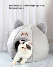 Bed for Cats Small Dogs Self-Warming Cat Tent Bed