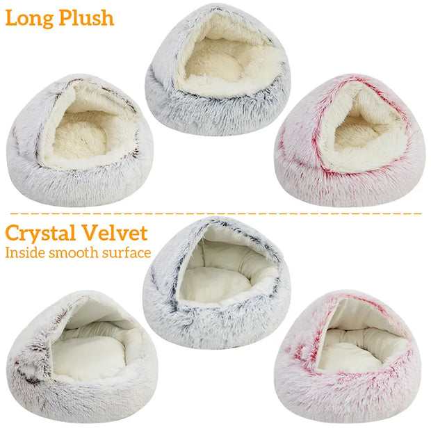 Soft Plush Round Cat Bed Pet Mattress